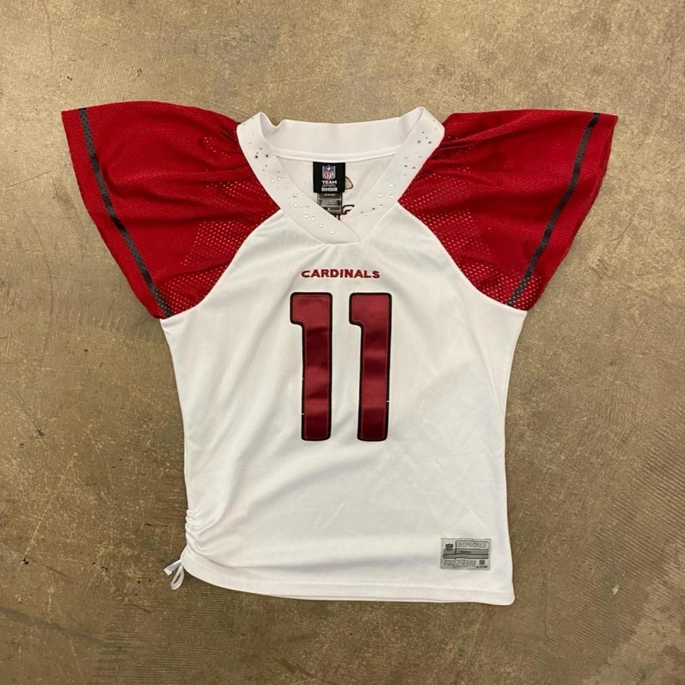 Vintage NFL Arizona Cardinals Larry Fitzgerald Womens Football Jersey Reebok M - Picture 2 of 8